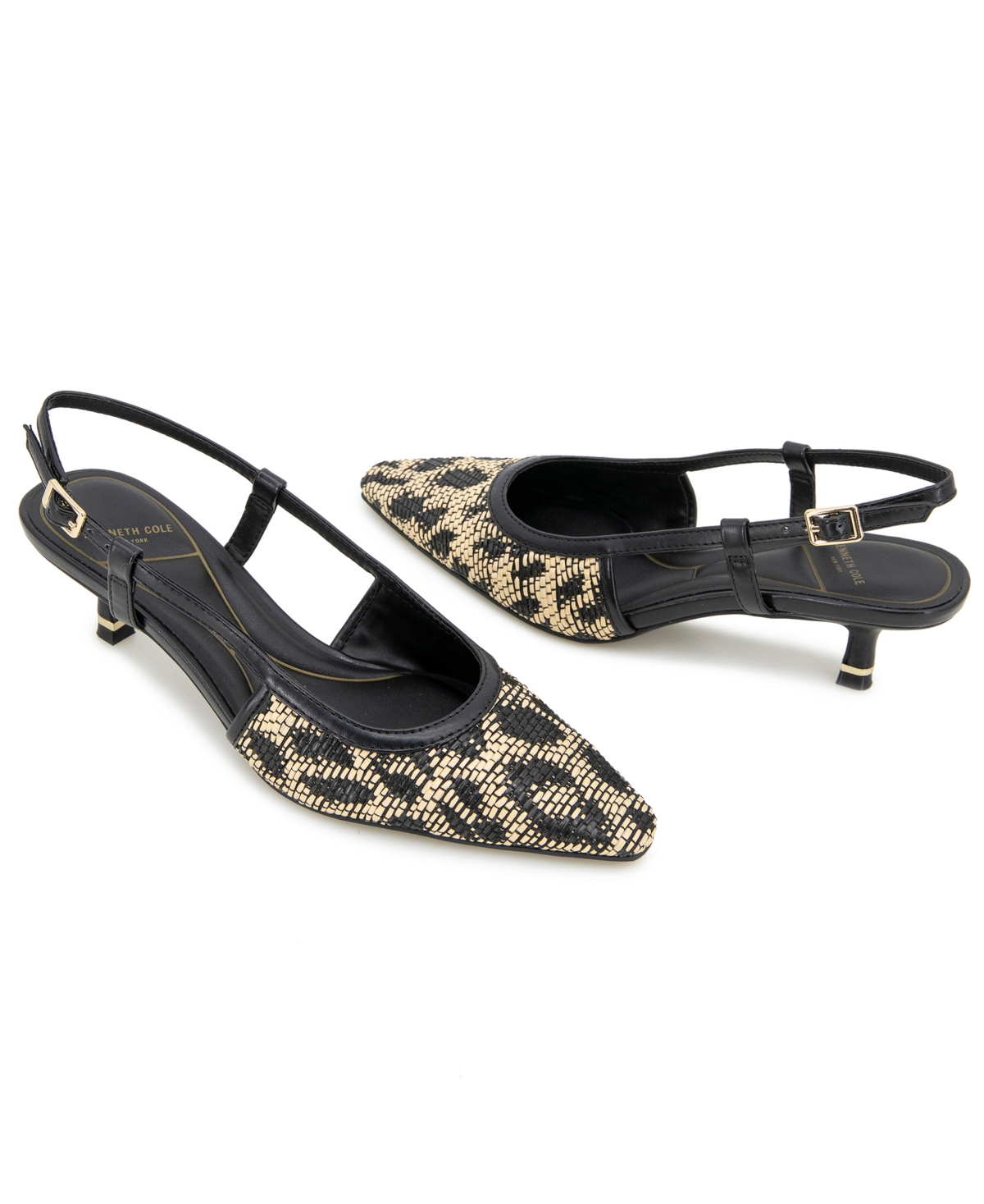 Kenneth Cole New York Women's Martha Kitten Heel Pumps In Natural,black