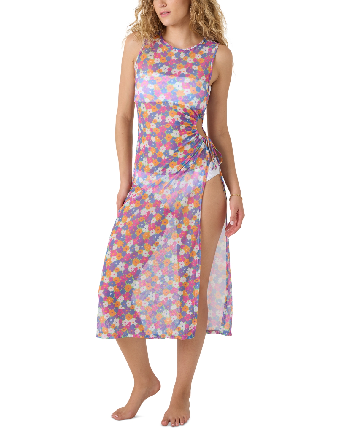Roxy Juniors' California Dreamin Mesh Tank Cover-up Dress