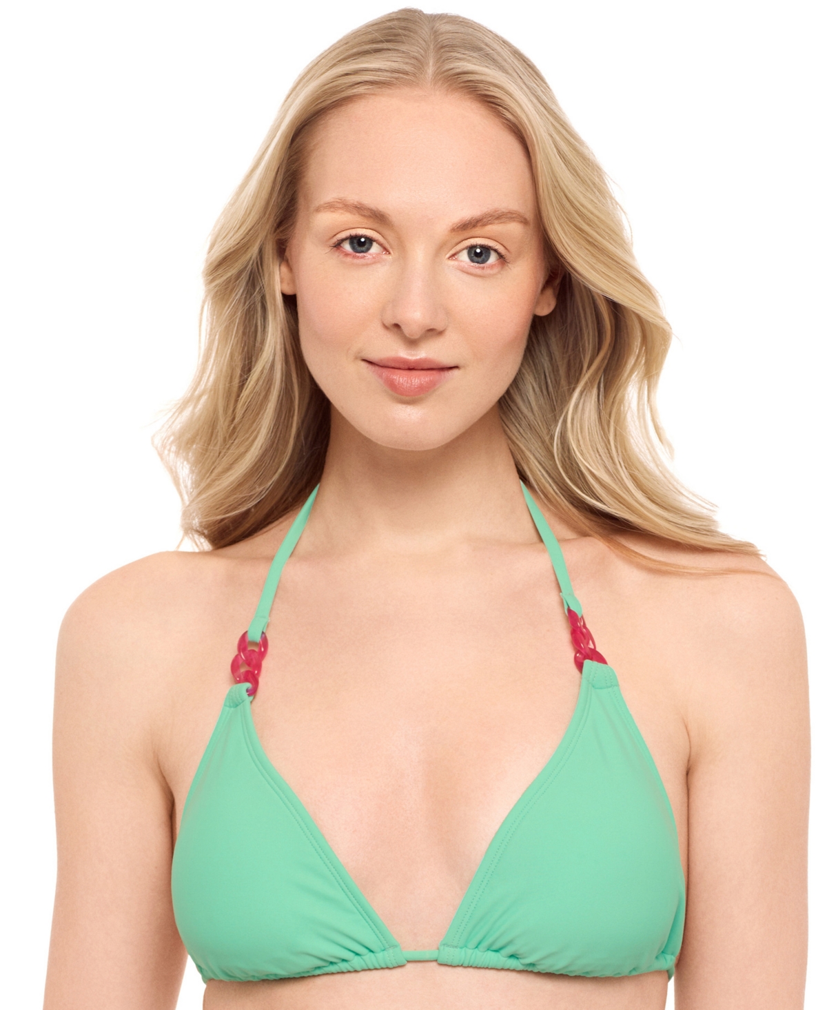 Juniors' String Triangle Bikini Top, Exclusively at Macy's - Aqua