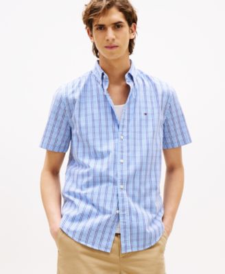 Tommy Hilfiger - Men's Americana Tailored Relaxed-Fit Check Button-Down Shirt