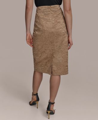 Women's Crinkled Pencil Skirt