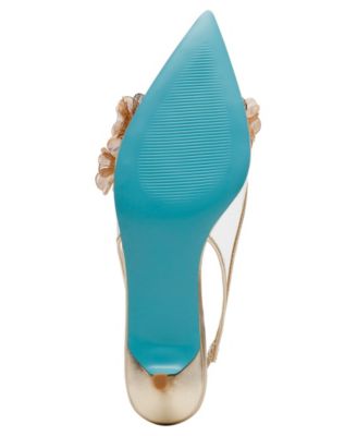 Women's Robin Floral Ornamented Slingback Pumps
