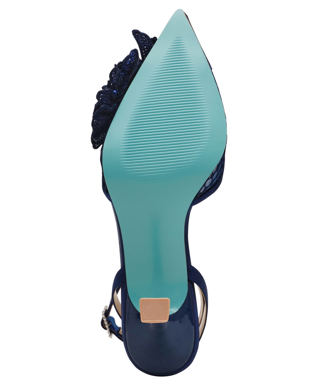 Betsey Johnson Women's Susie Flower Pointed Toe Pumps In Navy