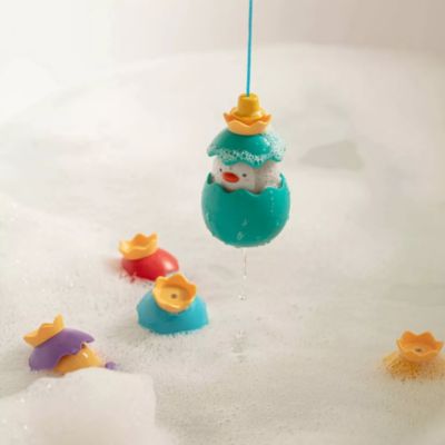 Toddler Egret Magnetic Fishing Game Bath Toy with Fishing Rod & Surprise Animal Eggs, Floating Water Toy Kids, Fun Hand-Eye Coordination Game for Bathtub & Pool Play