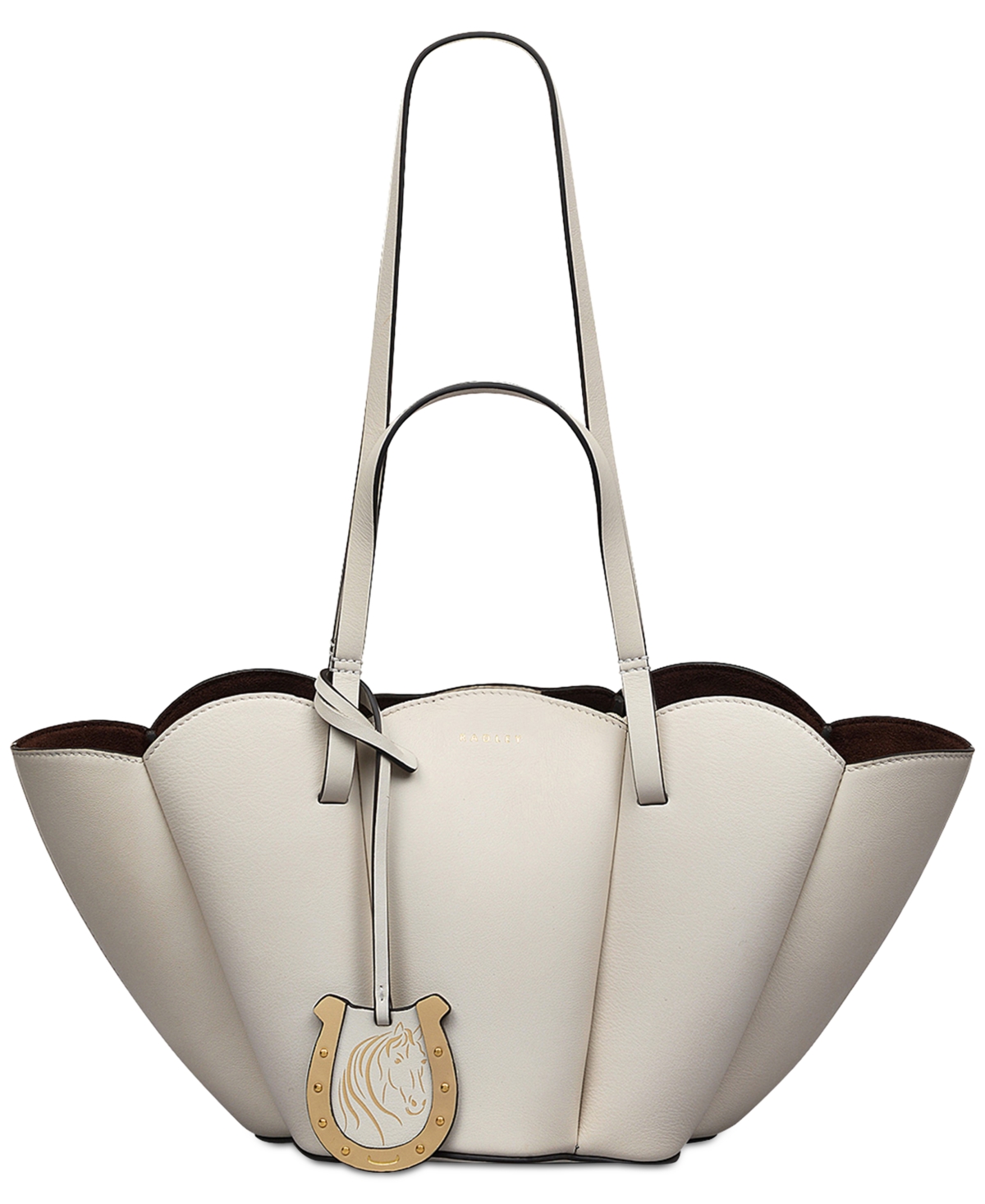 Kentucky Derby Small Leather Open Top Grab Bag - Sienna Pink