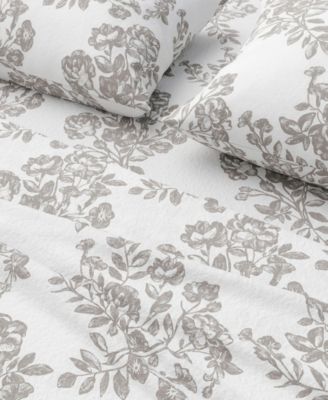 Ultra-Soft Turkish Cotton Flannel Winter Floral Print Sheet Set