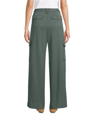 Women's Soft Polish Cargo High Rise Wide Leg Pants