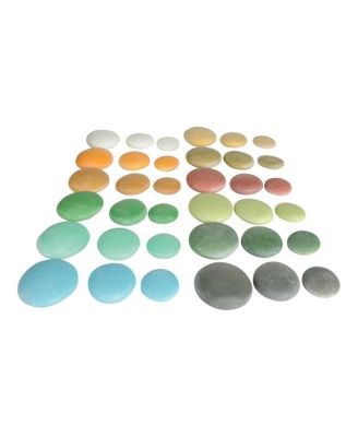 Kaplan Early Learning Natural Sorting Stones - Nature Collection - 36 Pieces