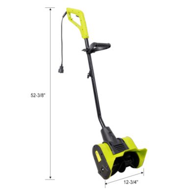 12inch Corded Snow Blower 10 Amp Electric Snow Shovel 120V ETL Certified Black Green Color