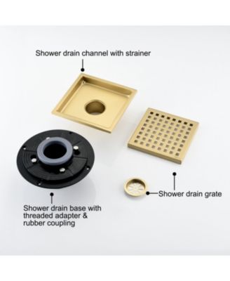 6 Inch Square Shower Floor Drain