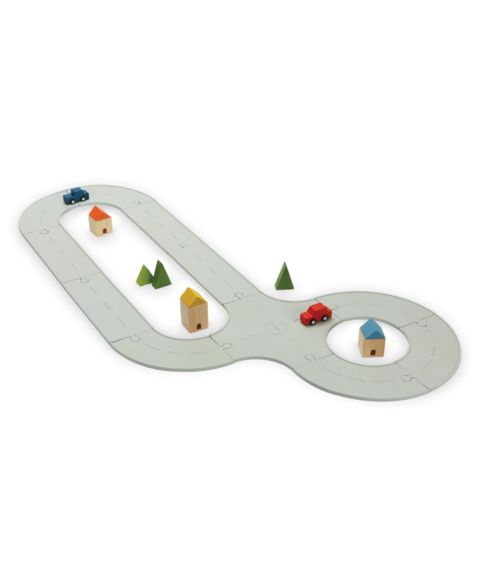 Детские игрушки PlanToys PlanWorld Two-Sided Rubber Road & Rail Set