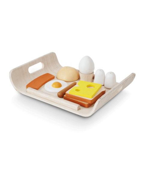 Детские игрушки PlanToys Breakfast Wood 10-Piece Set, Ages 2+
