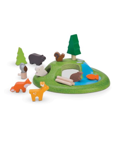 Детский игровой набор PlanToys Animal Forest 12-Piece Playset, Ages 3+