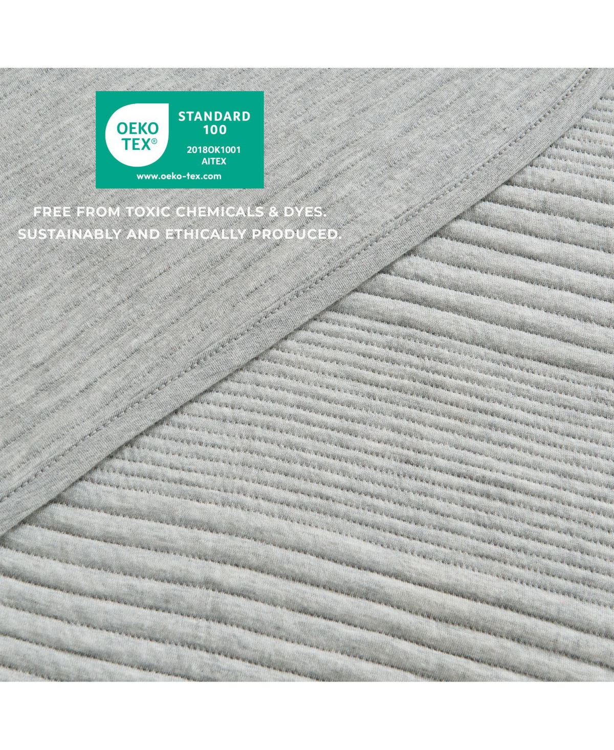 Linery & Co. Cotton Blend Jersey Knit Channel Stitch Quilt Set