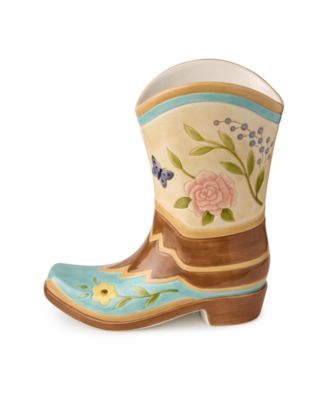 Rosewood 3-D Boot Vase