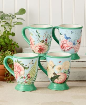 Flora Mugs, Set of 4, Service for 4