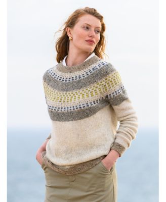 Women's Float Stitch Yoke Donegal Sweater