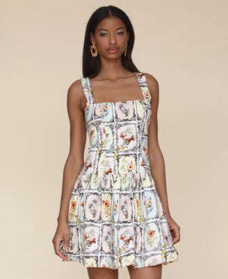 Women's Drop Waist Bubble Hem Mini Dress