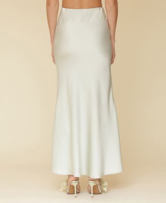 Women's Bias-Cut Trumpet Maxi Skirt