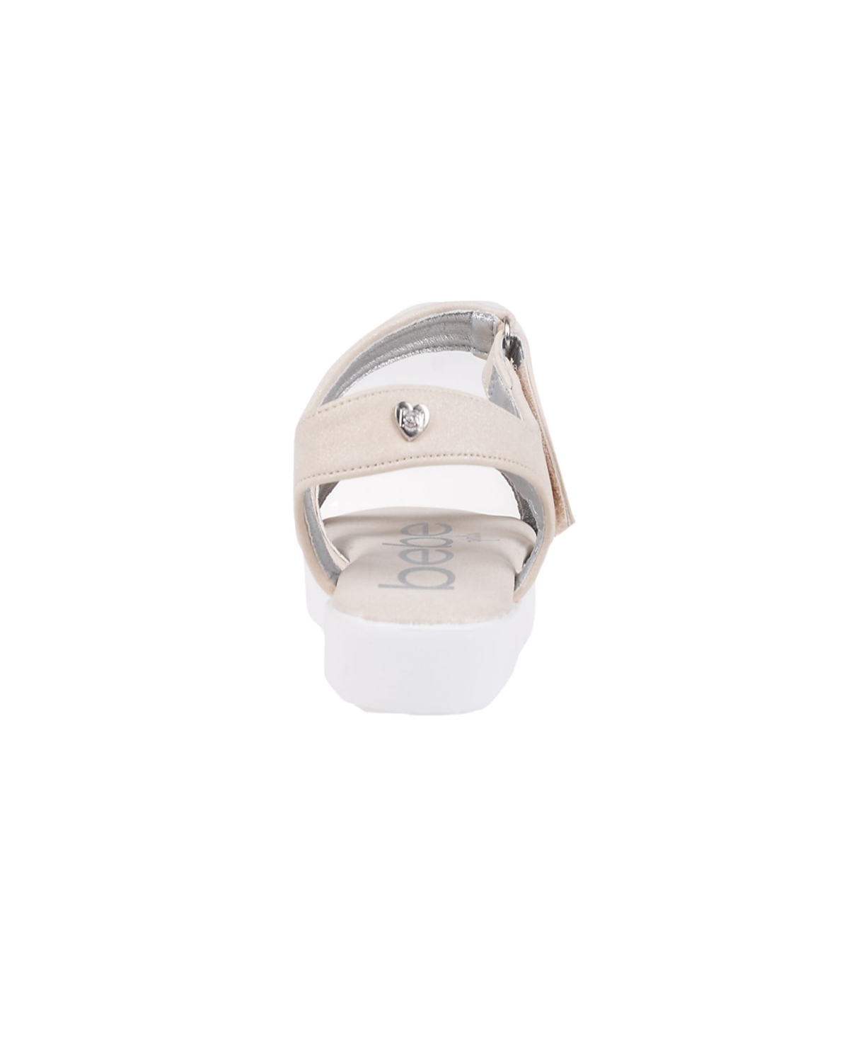 Bebe Little Girls Sporty With Flower Gem Accent Sandals In Tan