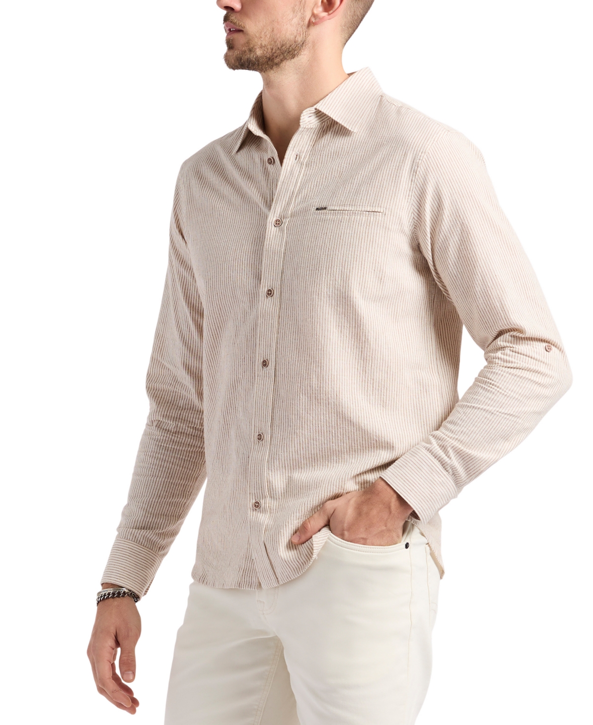 Buffalo David Bitton Men's Simbo Modern-fit Stripe Button-down Shirt