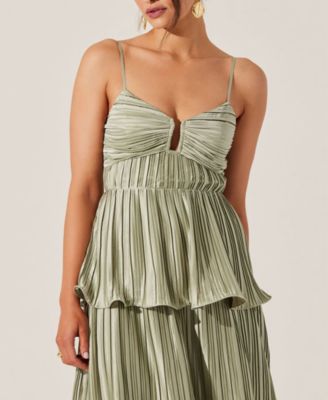 Women's Lupin Pleated Satin Dress