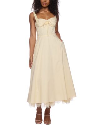 Juniors' Ruched-Front Midi Dress