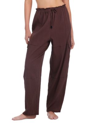 Sanctuary - Women's Coastal Covers Crinkle Cotton Baggy Barrel Cargo Pants