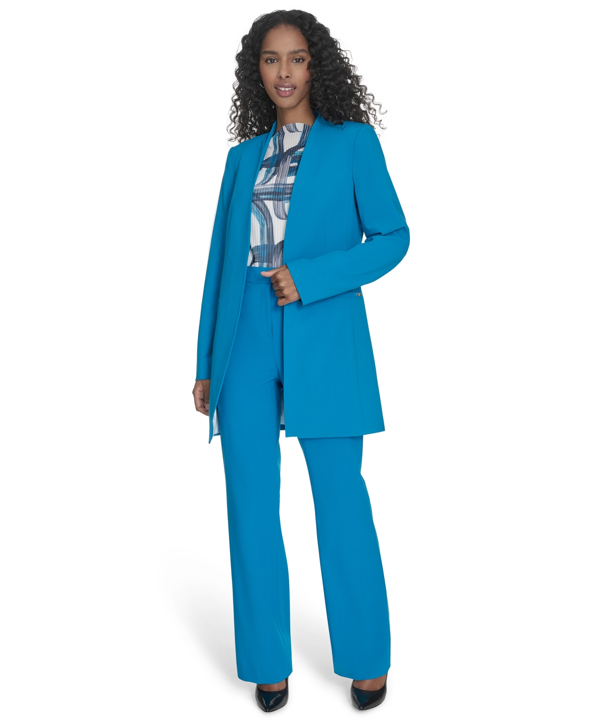 Calvin Klein Women's Open-front Jacket In Corsica