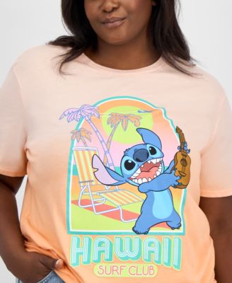 Trendy Plus Size Crewneck Stitch Surf Graphic 