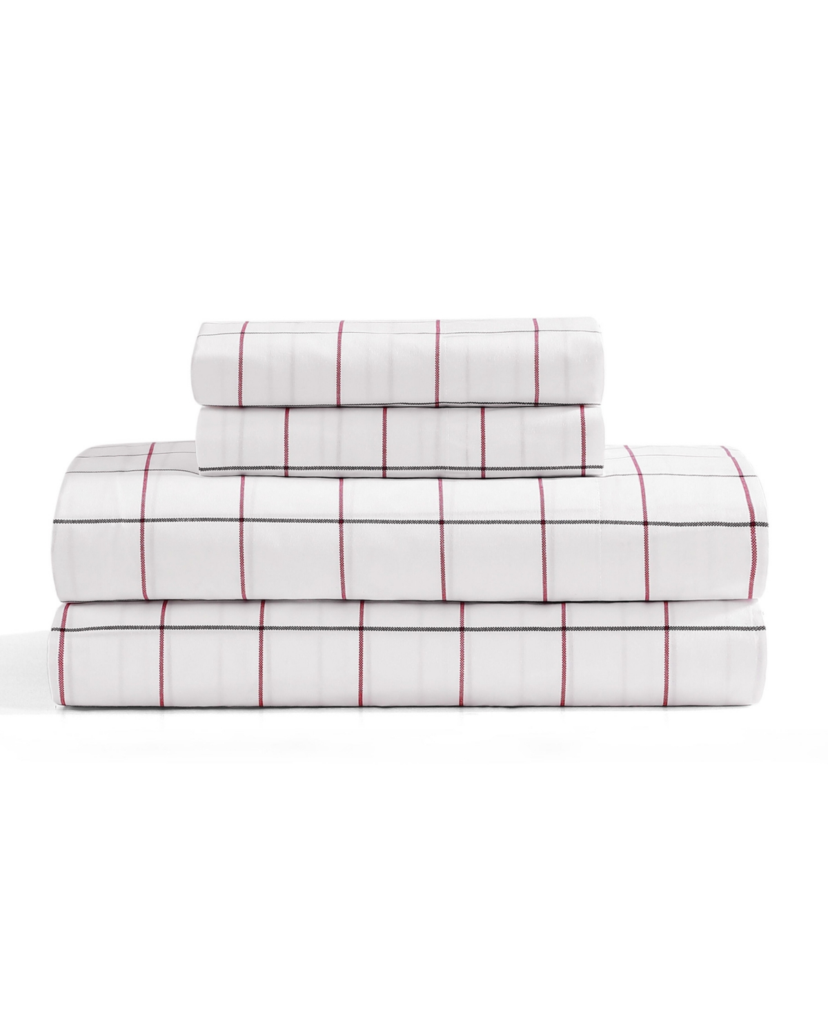 TOMMY HILFIGER PRINTED 200-THREAD COUNT COTTON PERCALE 4-PC. SHEET SET, KING 