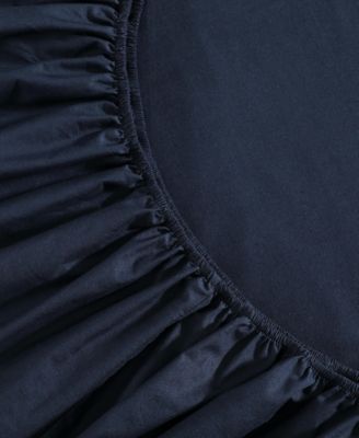 Solid 200-Thread Count Cotton Percale 3-Pc. Sheet Set, Twin