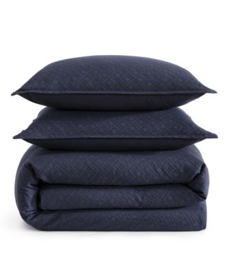 Monogram Matelasse 3-Pc. Comforter Set, Full/Queen
