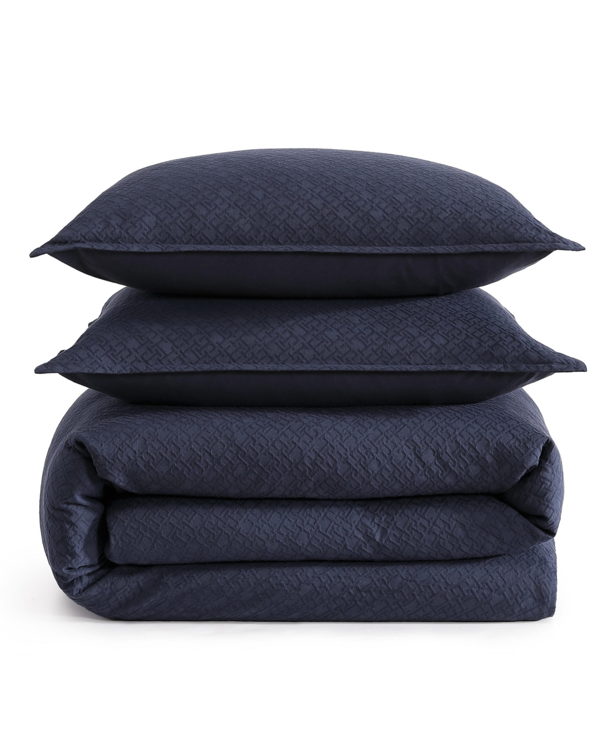 Tommy Hilfiger Monogram Matelasse 3-pc. Comforter Set, Full/queen In Navy