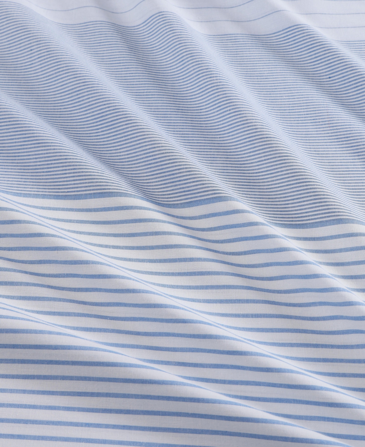 Tommy Hilfiger Modern Stripe Cotton 3-pc. Duvet Cover Set, Full/queen In White,pale Blue,dark Blue