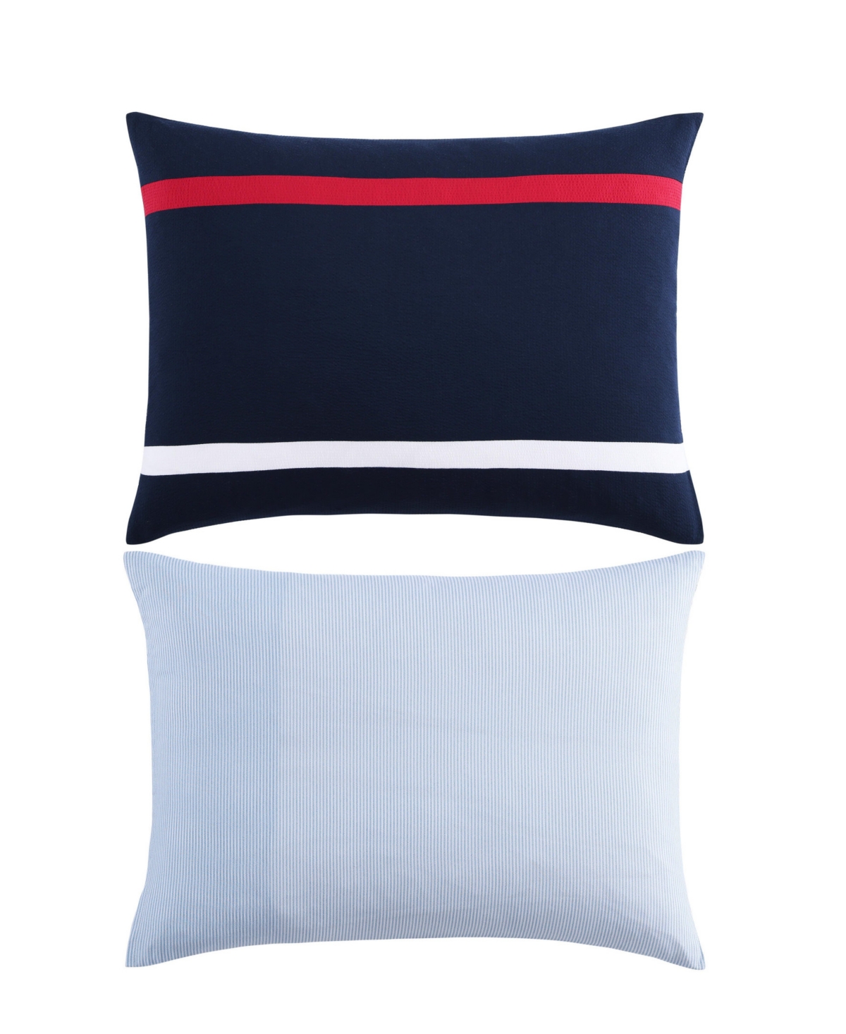 Tommy Hilfiger Iconic Anniversary Seersucker Duvet Cover Set In Core Navy,red,white