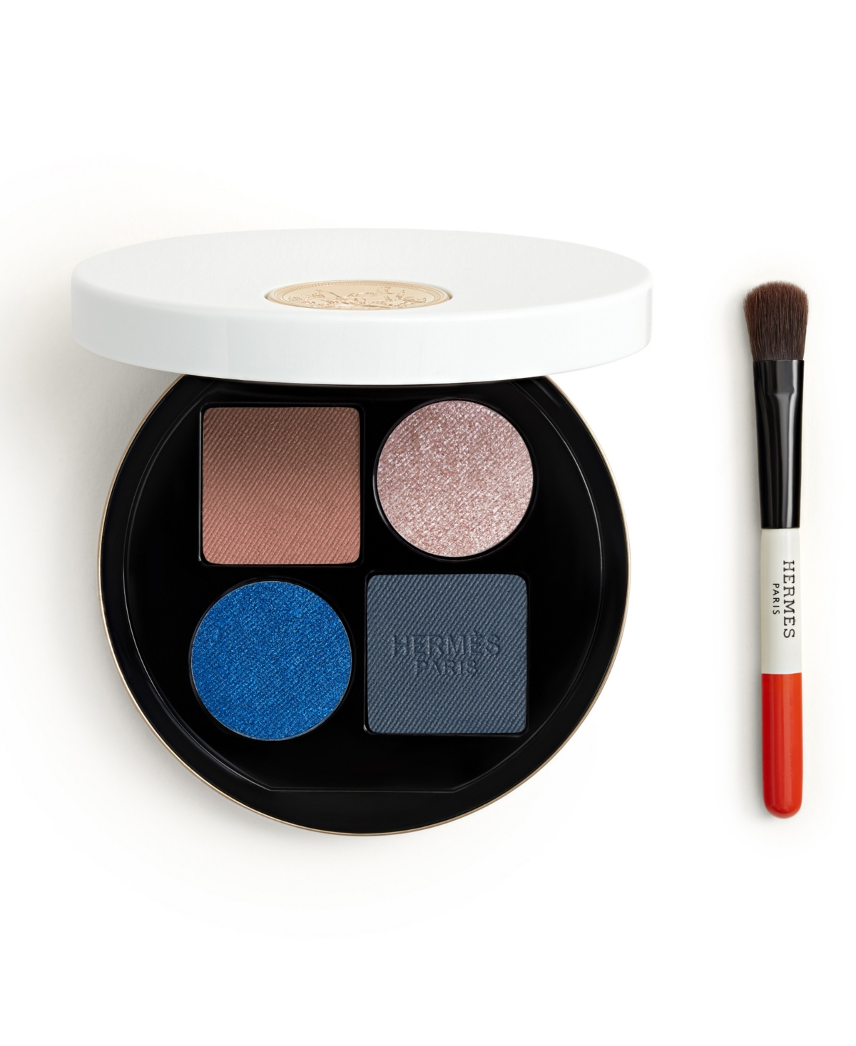Hermes Ombres D' Powder Quartet For Eyes In 04 Ombres Marines