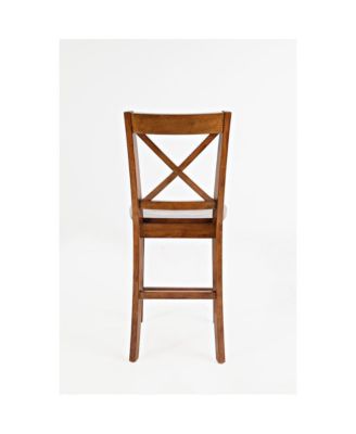 Simplicity Solid Wood Classic X-Back Counter Stool (Set of 2)
