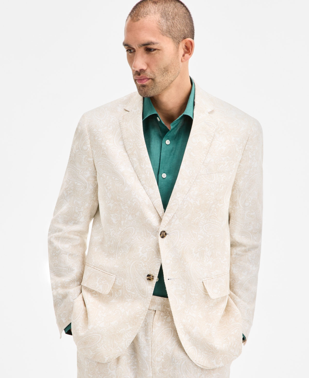 Club Room Men's Linen Paisley Blazer, Exclusively At Macy's
