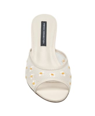 Nancy Mesh Embroidered Kitten Heel