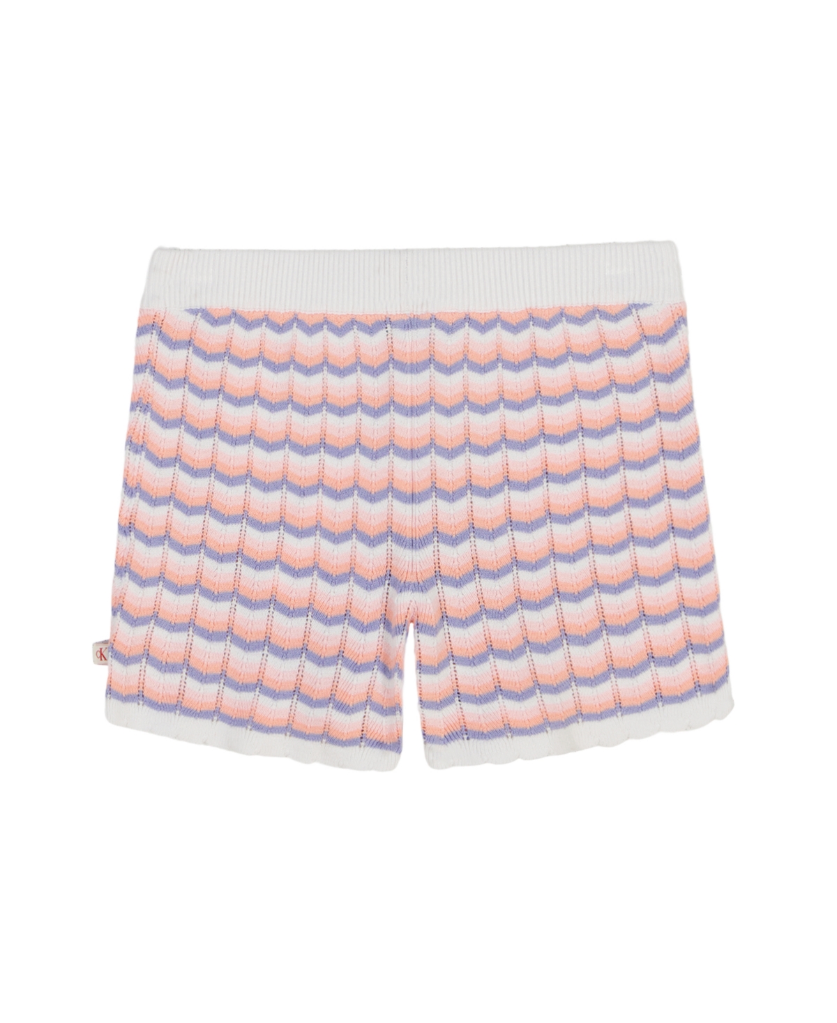 Calvin Klein Big Girls Brushed Waffle Shorts In Multi