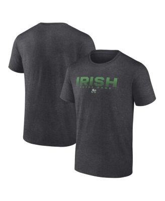 Fanatics - Men's Heather Charcoal Notre Dame Fighting Irish Iconic Battle Scars T-Shirt