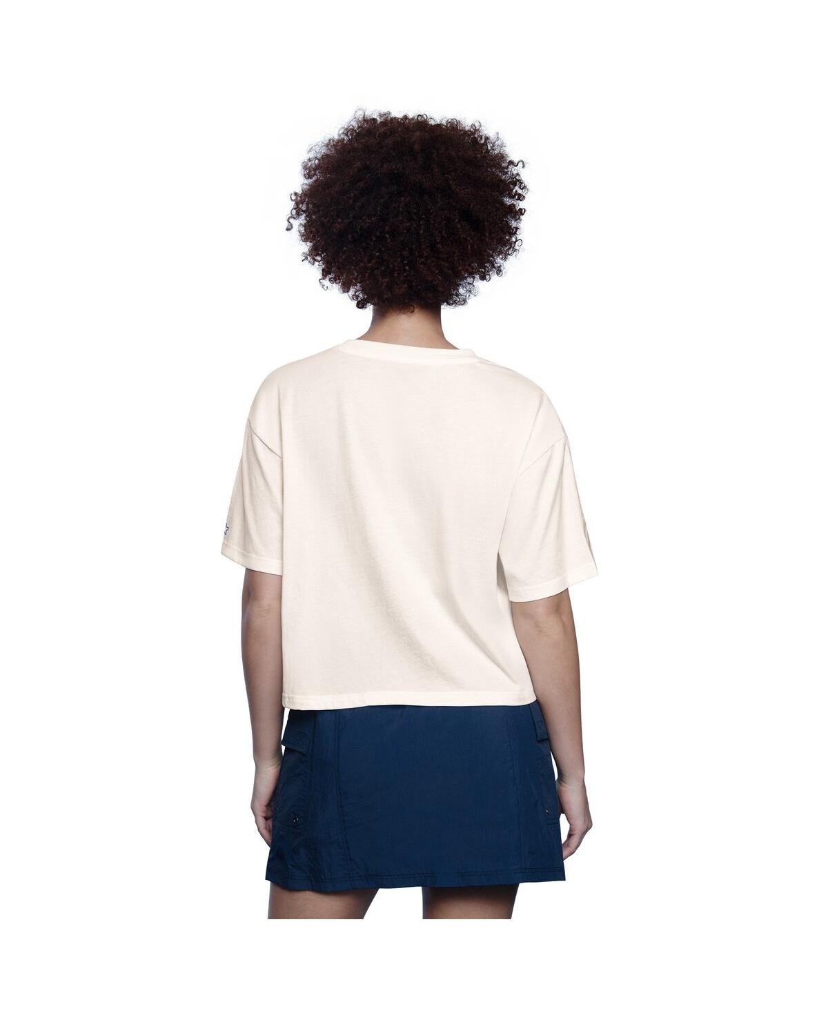 Starter Women's White Buffalo Bills Throwback Play The Ball Boxy Cropped T-shirt In White