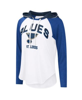 Women's White St. Louis Blues VIP Raglan Long Sleeve Hoodie T-Shirt