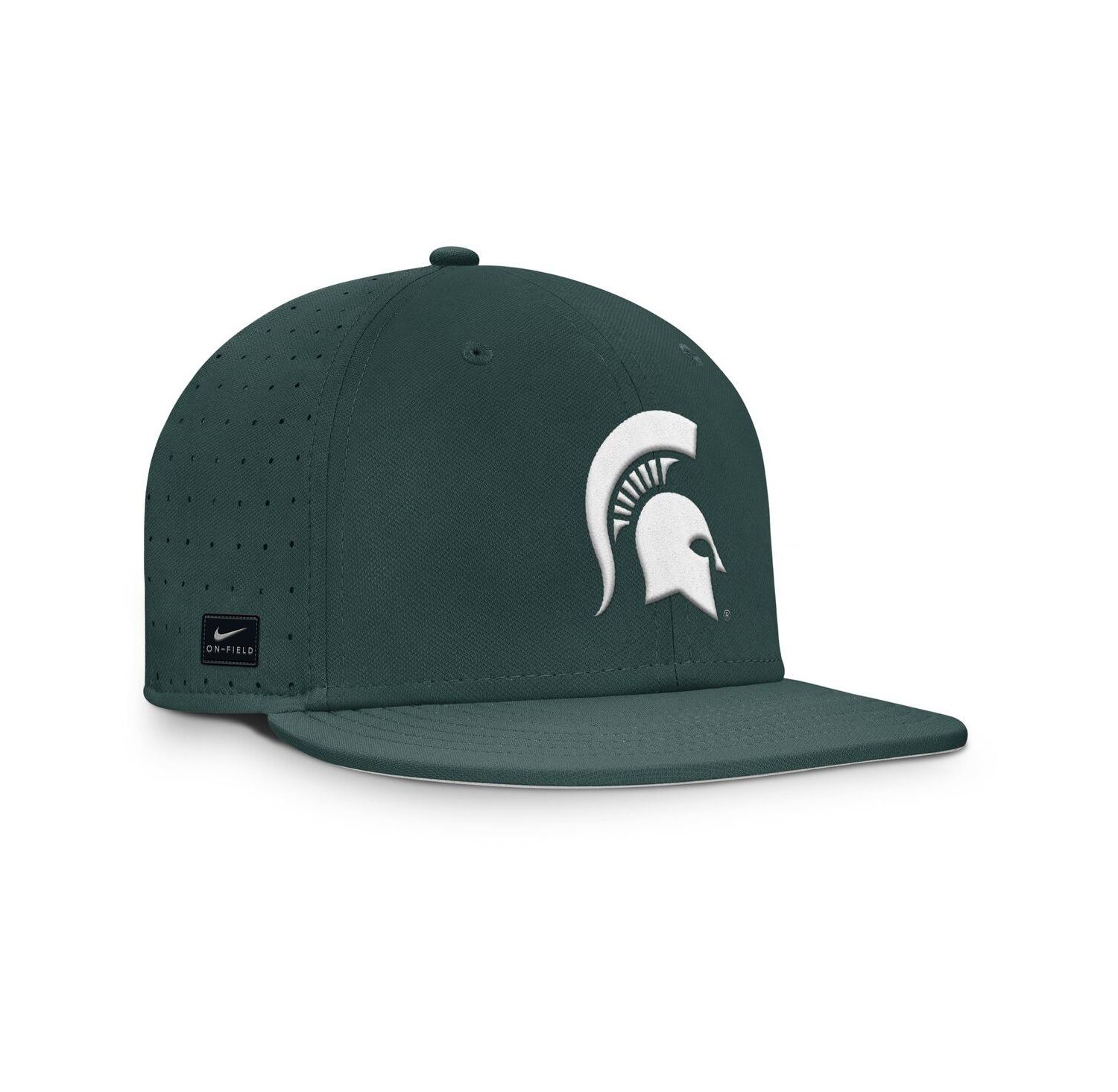Men's Green Michigan State Spartans On-Field Dugout True Performance Fitted Hat