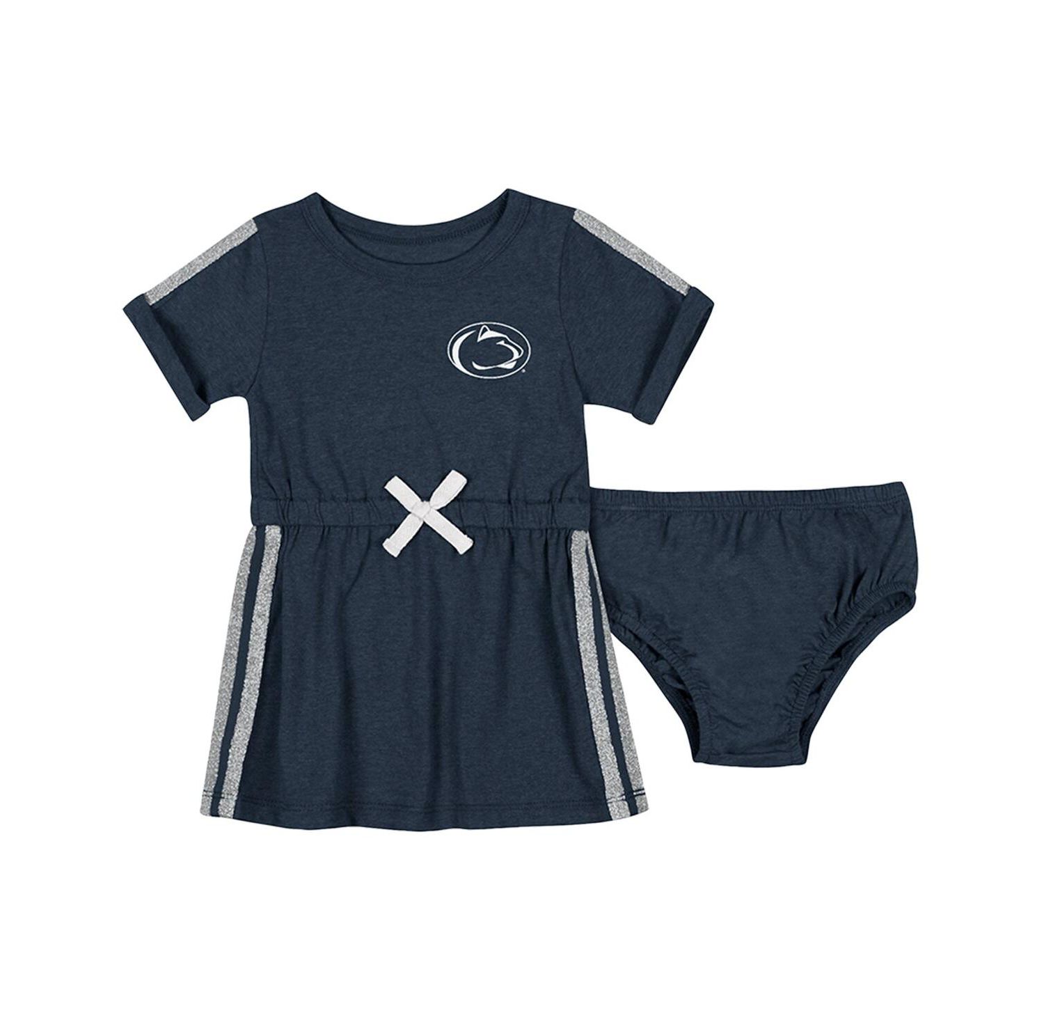 Baby Boys and Girls Navy Penn State Nittany Lions Xur Dress and Bloomer Set
