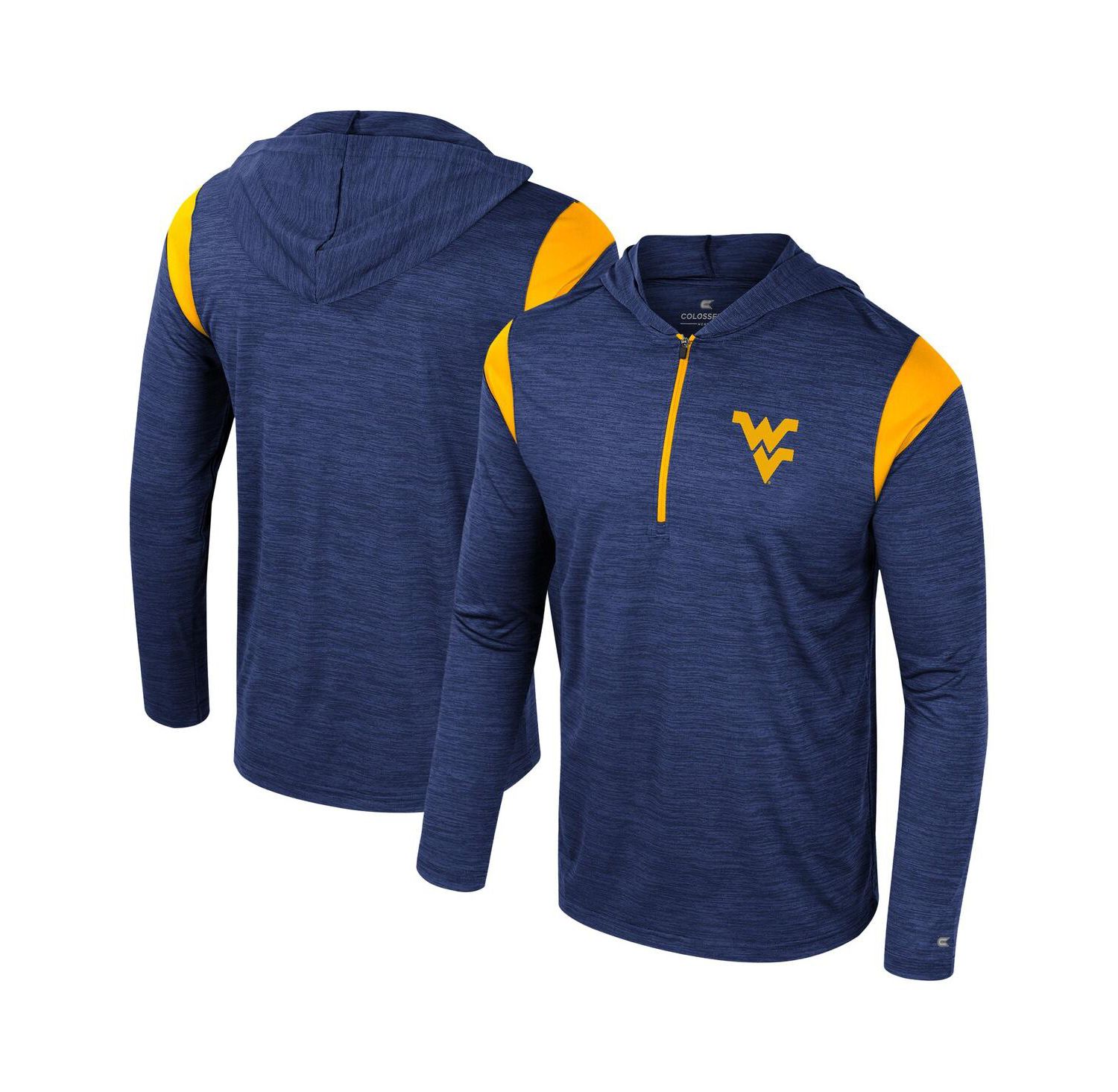 Men's Navy West Virginia Mountaineers Dozer Half-Zip Windshirt