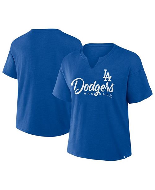 alfani Fanatics Women's Royal Los Angeles Dodgers Fan Fave Stadium Slub T-Shirt Sports Fan Shop