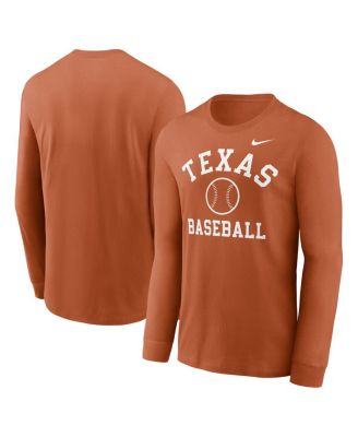 Nike - Men's  Texas Orange Texas Longhorns Essential Baseball Arch Long Sleeve T-shirt