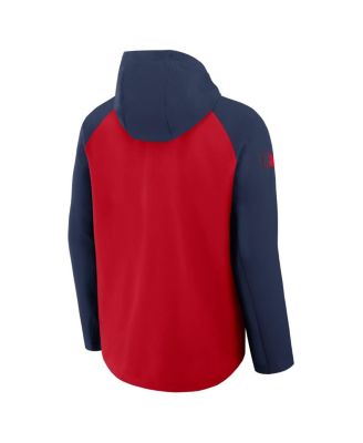 Men's Red/Navy Atlanta Braves Authentic Collection Raglan Performance Full-Zip Jacket